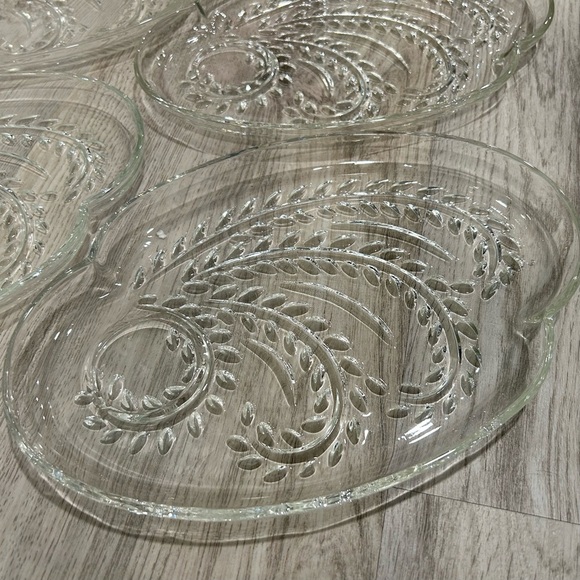 Vintage 1950s 8pc Federal Glass Homestead Snack Set Cups Plates Original Box - Picture 7 of 10